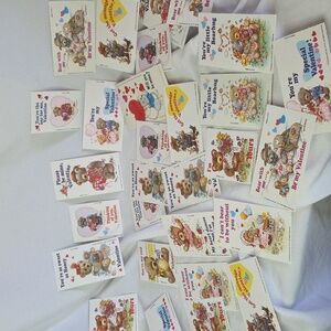 Teddy Bear Valentines Vintage 1990s 33 cards Blank Like New!